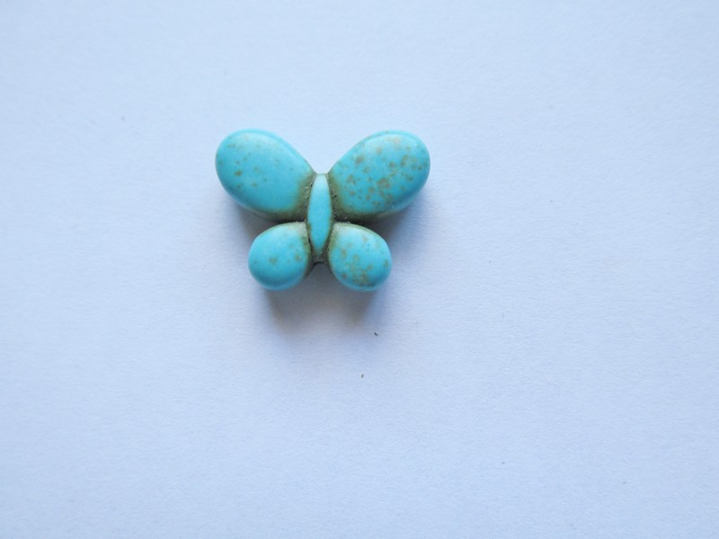 (image for) Turquoise Butterfly Bead (4pcs) # Butterfly 1